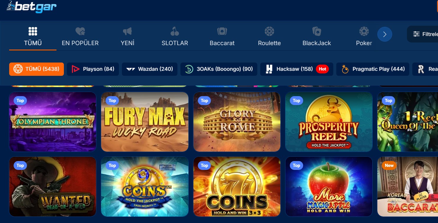 Betgar Casino Oyunu